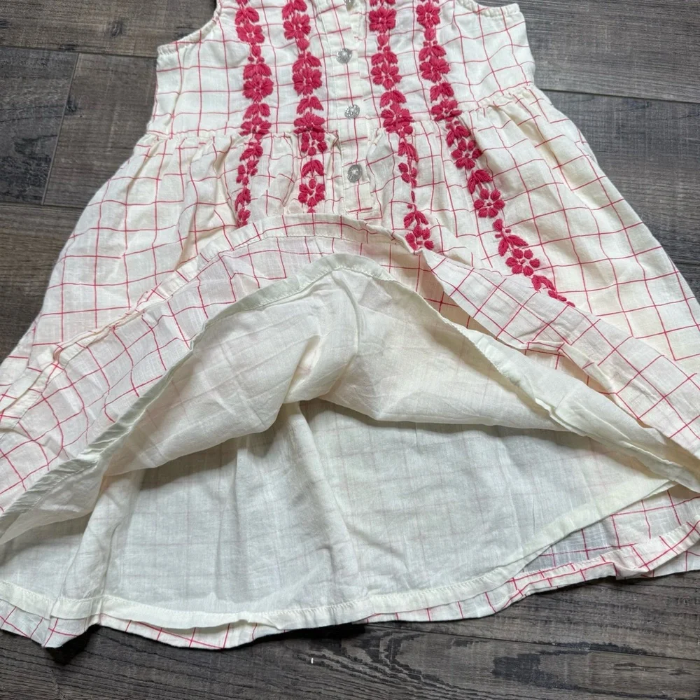 Pink Chicken Cream Pink Florak Embroidery Dress - Picture 7 of 10